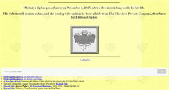Desktop Screenshot of editionsorphee.com