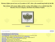 Tablet Screenshot of editionsorphee.com